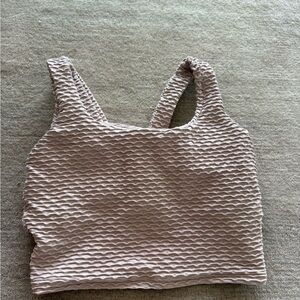 Textured Mauve Crop Tank Top - Women